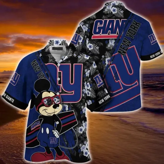 Discover New York Football Mickey’s Sunset  Hawaiian, Gift For Fans, Gift For Friends
