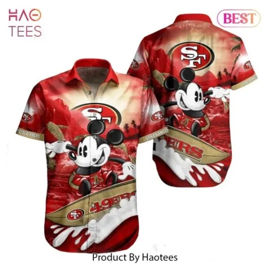 Discover San Francisco Football Hawaiian Shirt Mickey Graphic Printed Gift For Fans