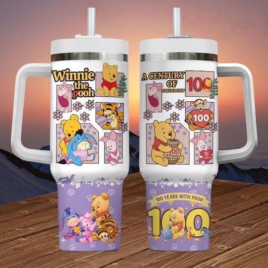 Discover Winnie the Pooh 40oz Tumbler, Cartoon Stainless Steel Tumbler, Disney Tumbler For Her, Fan Gift