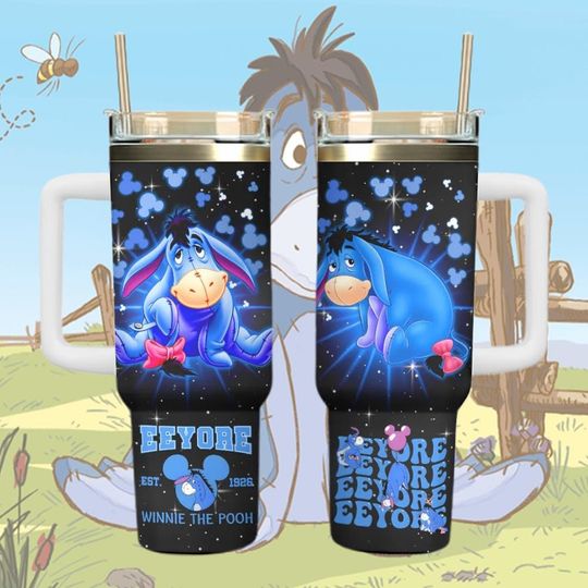 Discover Disney Eeyore Tumbler, Cute Eeyore Cartoon Travel Cup, Winnie The Pooh Friend Gift, Cartoon Fan Stainless Steel Tumbler