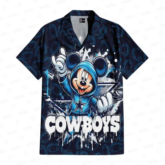 Discover Dallas Football Mickey’s Gridiron AdventHawaiian, Gift For Fans, Gift For Friends