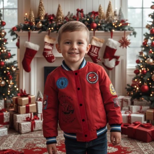 Cool Spider-Man Miles Morales Varsity Jacket, Marvel Superhero Bomber Jacket, Spider Man Baseball Jacket, Marvel Outfit, MCU Fan Gift