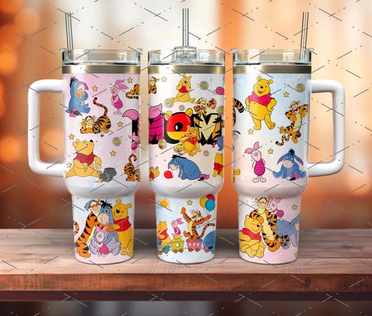 Cartoon Characters 40oz Tumbler Wrap Png, Cartoon Movies 40oz Tumbler Png, Sublimation Designs, Cartoon 2 pieces 40oz Wrap Png