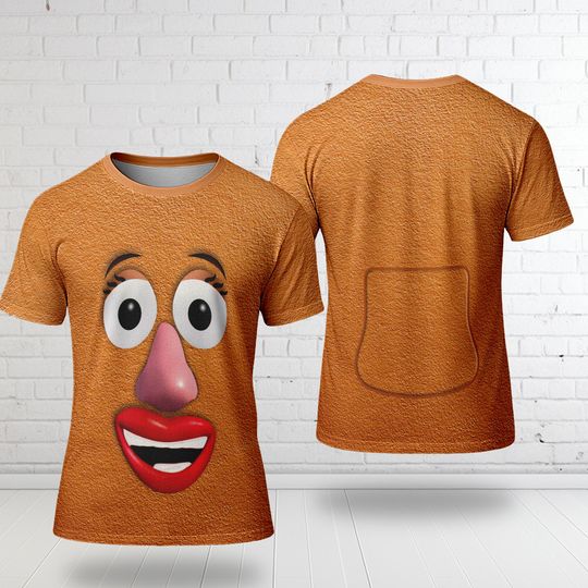 Mrs. Potato Head Shirt, Toy Story Costume Cosplay 3D T-Shirt, Mr and Mrs Valentine Gift, Halloween Costume For Family Group T Shirt