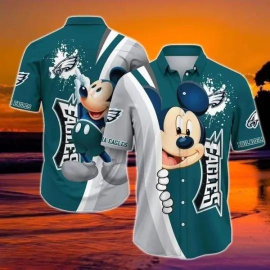 Discover Cool Mickey Mouse Disney football Philadelphia Eagles Hawaiian, Gift For Friends