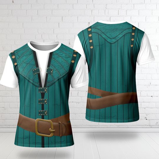 Discover Prince Costume Cosplay 3D T-Shirt, Long Hair Princess Costume, Halloween Costume For Family Group Shirt, Men Suit Cosplay Tee