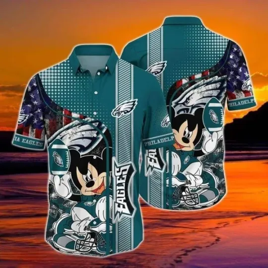Discover Mickey Mouse Philadelphia football Hawaiian, Gift For Friends