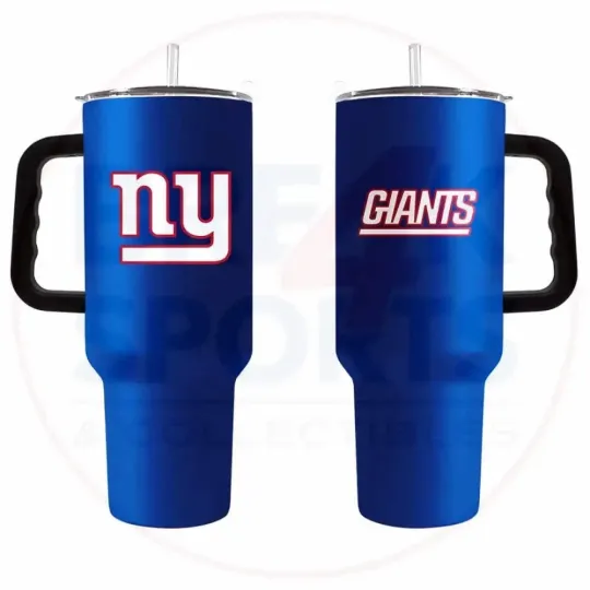 Discover New York Giants 40oz. Powder Coat Travel Tumbler.