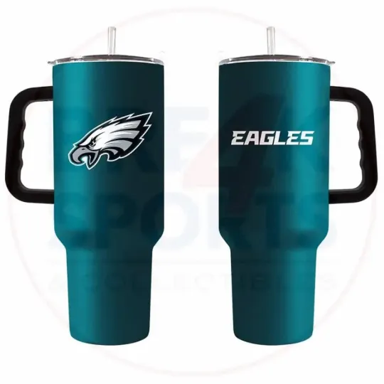 Philadelphia Eagles 40oz. Powder Coat Travel Tumbler.