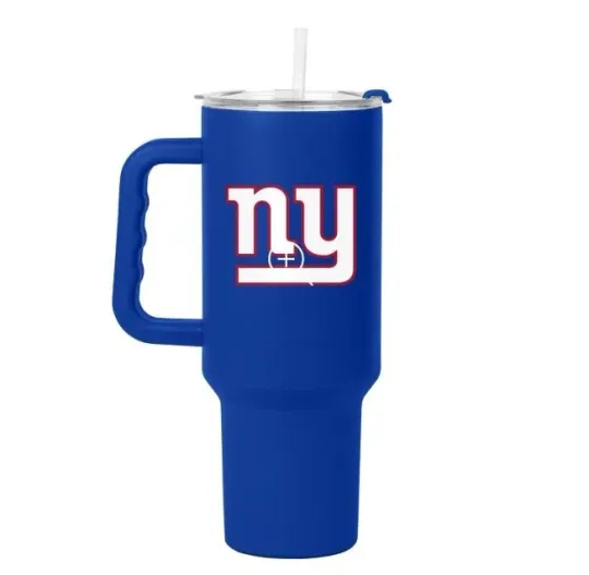 Discover New York Giants Tumbler Blue White 40 oz football Flipside Powder Coat