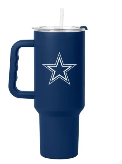 Discover Dallas Cowboys Tumbler Blue White 40 oz football Flipside Powder Coat