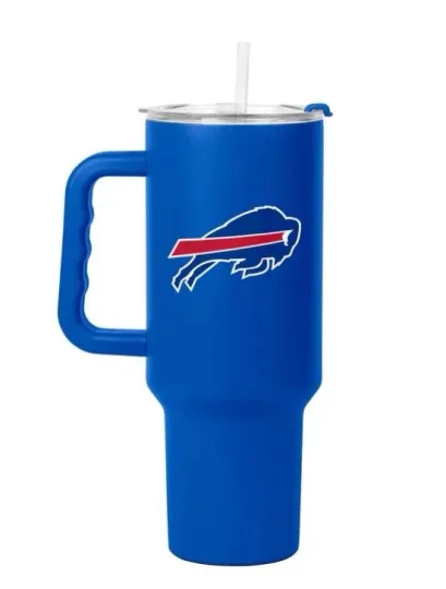 Discover Buffalo Bills Tumbler Blue Red 40 oz football Flipside Powder Coat