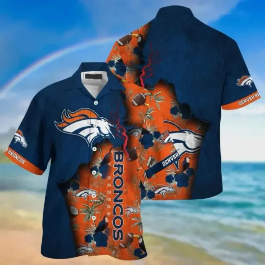 Discover Denver Football Island Vibes Sunset Palm Hawaiian Gift For Fans, Gift For Friends