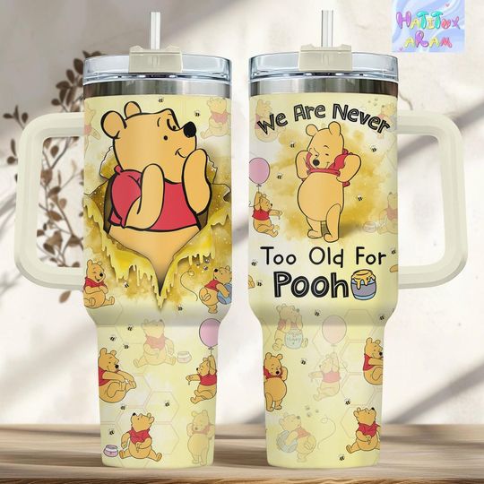 Discover Winnie the Pooh Tumbler 40oz, Pooh Bear, Insulated Travel Mug Gifts For Pooh Lover, Disney Fan, Winnie the Pooh Merch