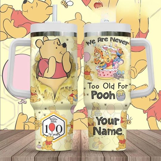 Discover Custom Classic Winnie The Pooh Tumbler 40oz, Pooh Bear Tumbler, Disney Movie Stainless Tumbler, Disneyland Gift
