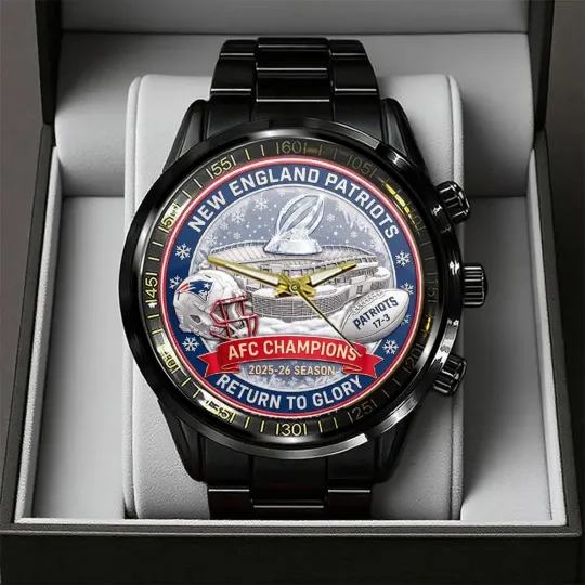 Discover Patriots 2025 Champions Black Stainless Steel Watch