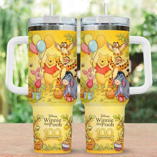 Discover Winnie The Pooh 40oz Tumbler, Disney Pooh And Friends Tumbler Cup, Disneyland Stainless Tumbler, Pooh Bear Coffee Tumbler