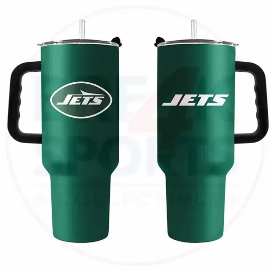 Discover New York Jets 40oz. Powder Coat Travel Tumbler.