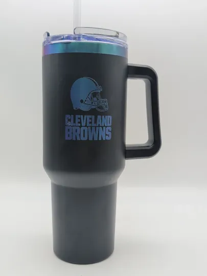 football Cleveland Browns Tumbler 40 Oz Insulated Stainless Steel Drinking Bottle NEW