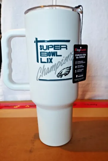 Philadelphia Eagles Super Bowl LIX Champions 40oz Stainless Powder Coat Tumbler.