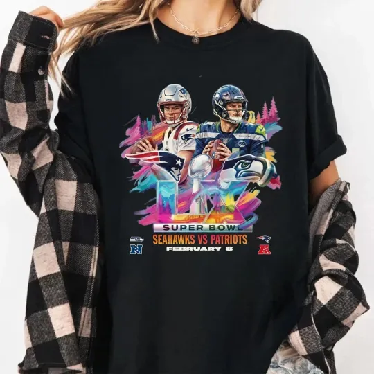 Discover Seattle Seahawks vs New England Patriots football Champions Game 2026 shirt