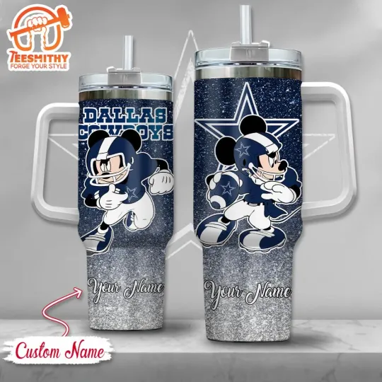 Discover Custom Dallas Cowboi football Mickey Mouse Glitter Quencher Tumbler 40oz