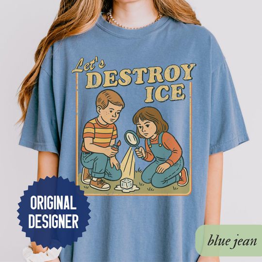 Let's Destroy Ice Shirt, Fuck ICE T-Shirt, Subtle Abolish ICE Comfort Colors Tee, Pro Immigration Ally, Human Rights Anti Trump FDT Protest