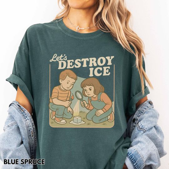 Discover Let's Destroy Ice Shirt, Fuck ICE T-Shirt, Subtle Abolish ICE Tee, Pro Immigration Ally, Human Rights Anti Trump FDT Protest
