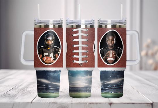 Discover Football Tumbler Wrap. Make Your Own Photo Frame Tumbler. 40oz Tumbler Wrap. Tumbler with Handle Wrap. Sublimation Downloads PNG