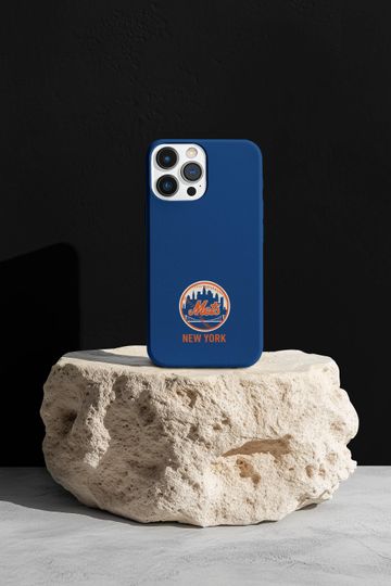 Discover New York Mets iPhone Case, MLB Baseball Phone Cover,  Mets Fan Gift,  Minimalist Blue Mets Logo Case, Protective Slim Case for Baseball Fans