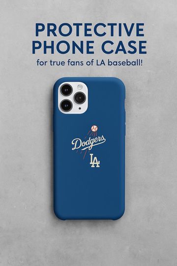 Discover Los Angeles Dodgers iPhone Case | Blue MLB Baseball Phone Cover | Sports Fan Gift for Him or Her | Protective Dodgers Phone Case