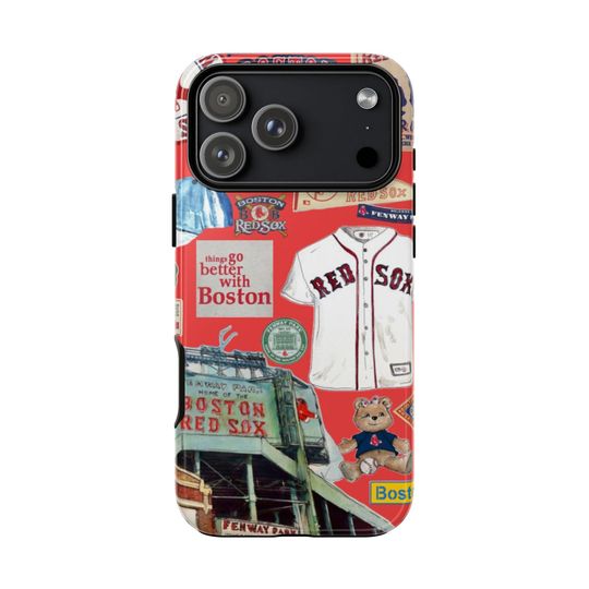 Boston Red Sox Collage Phone Case | Baseball Memorabilia iPhone Case