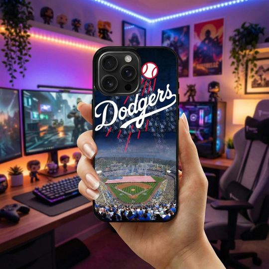 Discover Blue Stadium Crowd Dodgers Baseball Fan iPhone 17 16 15 14 13 Pro Max Plus Air Samsung Galaxy S25 S24 S23 S22 Ultra Edge FE Case