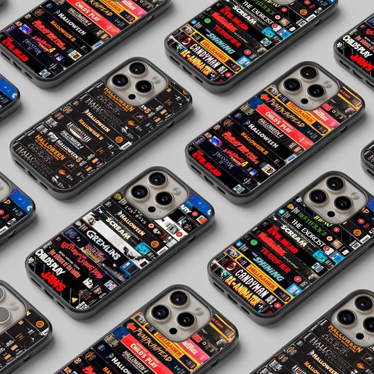 Retro Horror VHS tape phone case / Horror movie phone case / Scary spooky halloween / Gift for Horror movies lovers iPhone 15 14 13 12 11 SE