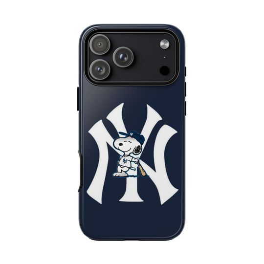 Discover Snoopy Yankees Logo Phone Case | Tough Case, Baseball Team Design