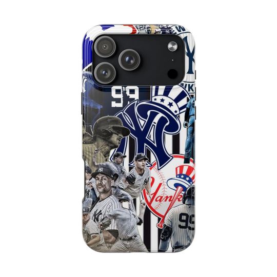 Discover Yankees iPhone Case | Retro Baseball Collage Protective Phone Cover