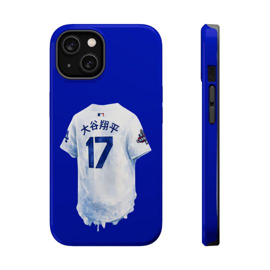 Discover Dodgers Ohtani Phone Case Blue Baseball Jersey Design