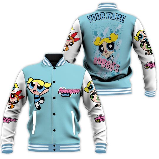 Personalized Bubbles The Powerpuff Girls Varsity Jacket, Custom The Powerpuff Girls Shirt, Powerpuff Girls Shirt, Family Matching Outfit