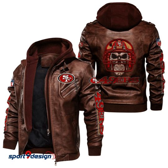 San Francisco 49ers Leather Hood Jacket