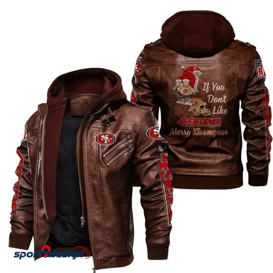 San Francisco 49ers Leather Hood Jacket
