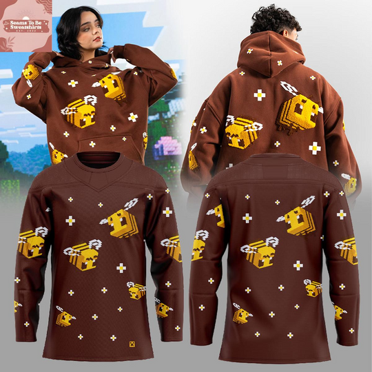 Coolest Minecraft Bee 2026 Buzzing Into Cozy Season Hockey Jersey