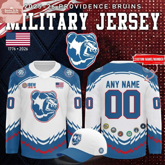 Discover Providence Bruins x Military Appreciation Night 2026 Personalized Hockey Jersey