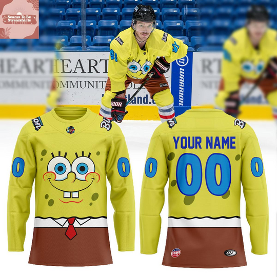Bloomington Bison x SpongeBob SquarePants Personalized Hockey Jersey
