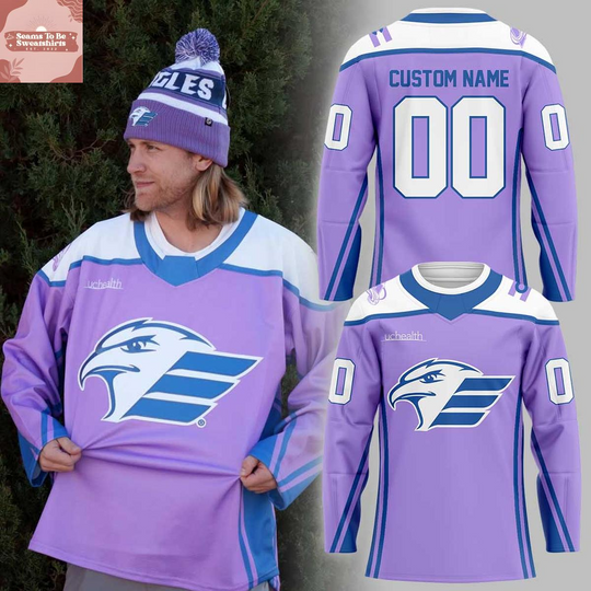 Discover Colorado Eagles Hockey Fight Cancer Weekend 2026 Personalized Hockey Jersey