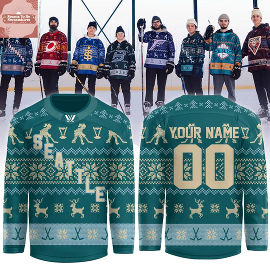 Discover PWHL Seattle Holiday Details Personalized Hockey Jersey