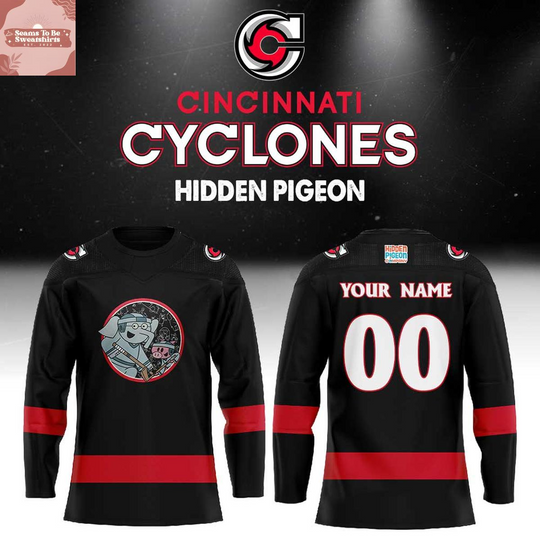 Discover Cincinnati Cyclones x Hidden Pigeon Night 2026 Personalized Hockey Jersey