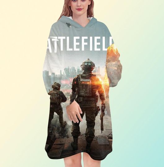 Discover Battlefield 6 blanket hoodie, oversize fleece sweatshirt, Unisex