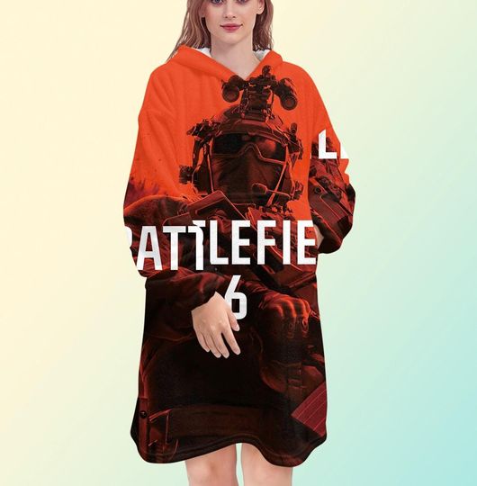 Discover Battlefield 6 blanket hoodie, oversize fleece sweatshirt, Unisex