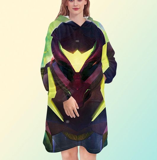 Discover Metroid blanket hoodie, oversize fleece sweatshirt, Unisex