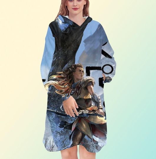 Discover Horizon Zero Dawn blanket hoodie, oversize fleece sweatshirt, Unisex